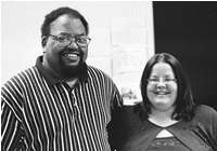 Leonard Moncured standing with Jennifer